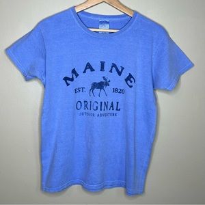 Vintage Maine Original Outdoor Adventure Graphic Tee Shirt Size Medium